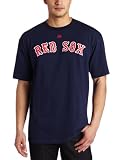 MLB Boston Red Sox Official Wordmark Short Sleeve T-Shirt by Majestic (Athletic Navy, X-Large)