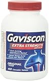 Gaviscon Extra Strength Chewable Antacid Tablets, Original Flavor, 100-Count Bottles (Pack of 2)