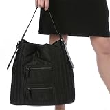 Calvin Klein Quilted Matte Satin 2 Pocket Hobo, Silver