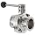 Dixon B5101V200CC-A Stainless Steel 316L Butterfly Valve with Pull Handle and Viton Seal, 2" Tube OD