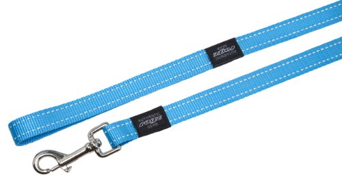 Rogz Reflective Fanbelt Large Dog Lead, Turquoise