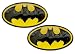 2 X Batman DC Comics Superhero Shield Emblems Real Aluminum Car Laptop Logo Badge Emblems (Pair/Set)