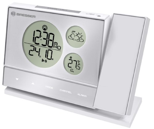 BRESSER Wetterstation BF-PRO – Funkwetterstation mit Wand-/Deckenprojektion und Außensender