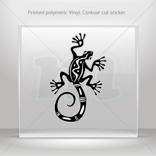 Sticker Decals Tribal Lizard car helmet window Boat jet-ski Garage door 6 X 3.8 Inches Vinyl color print 0600 W95X8