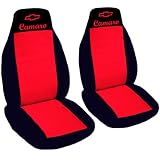 2 black and red car seat covers for 2001 Chevrolet Camaro. by Designcovers
