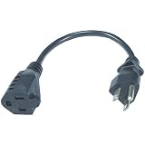 QVS PP-ADPT Powercord Power Extension Cable ? 1 Foot