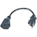QVS PP-ADPT Powercord Power Extension Cable ? 1 Foot