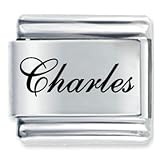Name Charles Italian Charms Bracelet Link