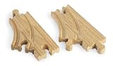 BRIO 33439 Wooden Railway System: Short Curved Switch Tracks