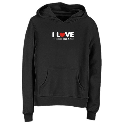 Sweatshirt Woman Black  I Love Rhode Island  United States City