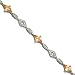 Sterling Silver Champagne CZ Bracelet title=