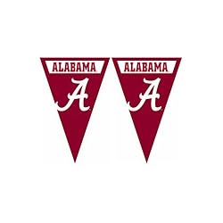 Alabama Crimson Tide NCAA 25Ft String Of 6 x 9 Party Pennants (Flags) by BSI Products Inc.
