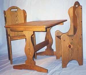 Amazon.com - Childrens Wooden Play Furniture - Trestle Table + 2 