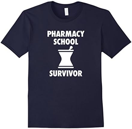 Men's Pharmacy School Survivor T-Shirt - PharmD Graduation Gift Medium Navy