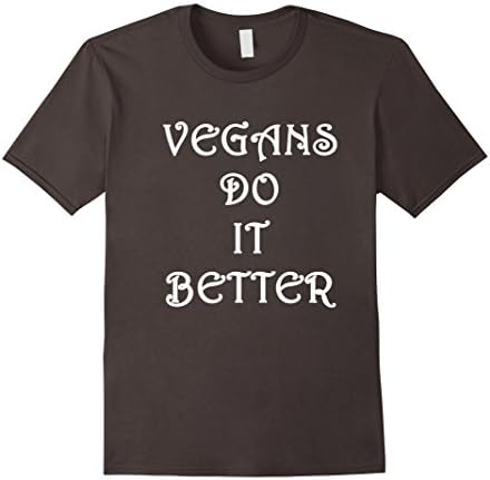 Men's Vegans Do It Better T-Shirt Medium Asphalt