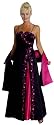 Stylish Spaghetti Straps Flower Embroidered Long Slit Front Prom/ Bridesmaid/ Evening Dress + Scarf