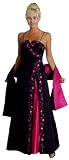 Stylish Spaghetti Straps Flower Embroidered Long Slit Front Prom/ Bridesmaid/ Evening Dress + Scarf