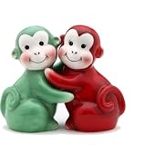 Appletree Design Monkey Salt and Pepper Set, 3-1/8-Inch