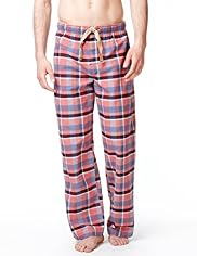 North Coast Pure Cotton Checked Pyjama Bottoms