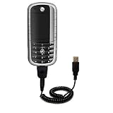 Coiled Power Hot Sync and Charge USB Data Cable w/ Tip Exchange for the Motorola E1120 - Gomadic Brand