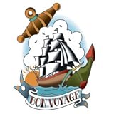 BON VOYAGE Temporary Tattoo 2.5x3.5