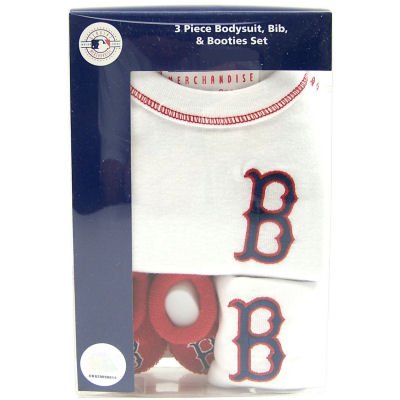 Buy BOSTON RED SOX ONESIE BIB BOOTIE BABY GIFT SET 0-3 MOS by Pine