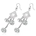The Stainless Steel Jewellery Shop - Fashion Beads Filigree Heart Diamond-Shaped Dangle Hook Earring