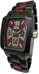 Tense 3 Window Time - Day - Month Dial All Sandalwood Wood Watch J8302DS ANDF