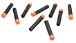 Nerf Action Blasters Refill Pack: 10 Sonic Micro Darts with Orange Whistling Tips