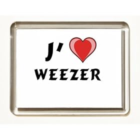 J'aime Weezer aimant frigo