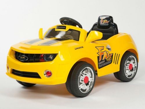 Kids YELLOW Camaro Style Ride On RC Car Remote Control Electric Power Wheels MP3