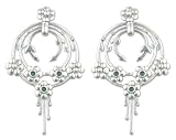 Agate earrings, 'Green Bouquet' 2 W 2 L