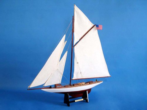 Columbia Limited 25 Model Sailboat - Already Built Not a Kit - Wooden Sail Boat Replica Model Sailing Yacht America's Cup Racer Nautical Home Beach Wall DÃ©cor or Gift