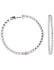 14K White Gold 2.88cttw Round Diamond Earring