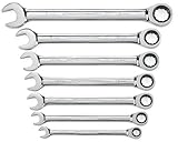 Gear Wrench 9417  7-Piece 8-Millimeter to 18-Millimeter Ratcheting Combination Wrench Set