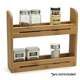 Two-Tier Natural Bamboo Spice Rack