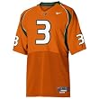 Nike Miami Hurricanes #3 Orange Tackle Twill Football Jersey