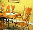Oak Veneer Double Trestle Arm Chairs By Coaster Furniture