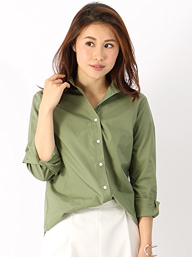 (ザ・スーツカンパニー) GIZAコットン ブロードレギュラーカラーシャツ カーキ