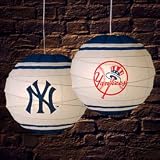 New York Yankees 18 Inch Rice Paper Lamp MLB Baseball Fan Shop Sports Team Merchandise