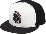 New Era MLB Men's San Diego Padres 2011 Stars And Stripes 59Fifty Cap (White/Navy, 6 7/8)