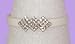 Bracelet - B297 - Crystal Triple Diamond - Designer Inspired - Adjustable Jelly Band ~ White