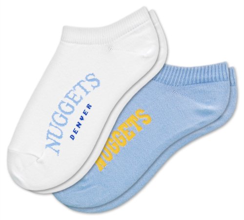 NBA Denver Nuggets Womens Socks, 2-Pack, Ankle Socks