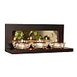 Benton 3-Tealight Candleholder with Mirror - Black (11")