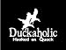 DUCKAHOLIC DUCK HUNTING DECAL "WHITE"