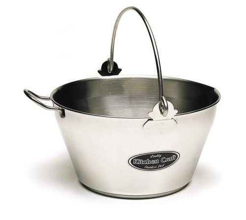 Kitchen Craft Maslin Pan with Handle, Stainless Steel, 9 Litre