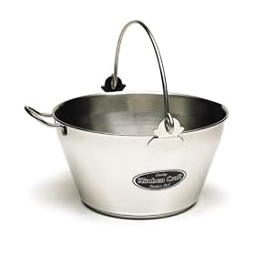 Kitchen Craft Maslin Pan with Handle, Stainless Steel, 9 Litre
