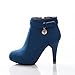 Latasa Women's Fashion Nubuck&velvet Ankle-high High-heel Boots,platform Boots, Buckles Decoration, Zips Side
