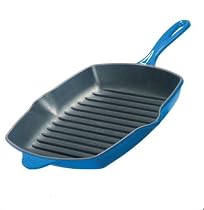 Le Creuset Cast Iron Square Grillit, Blue, 26 cm