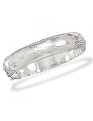 MMA Silver - 14mm Engraved Bangle
